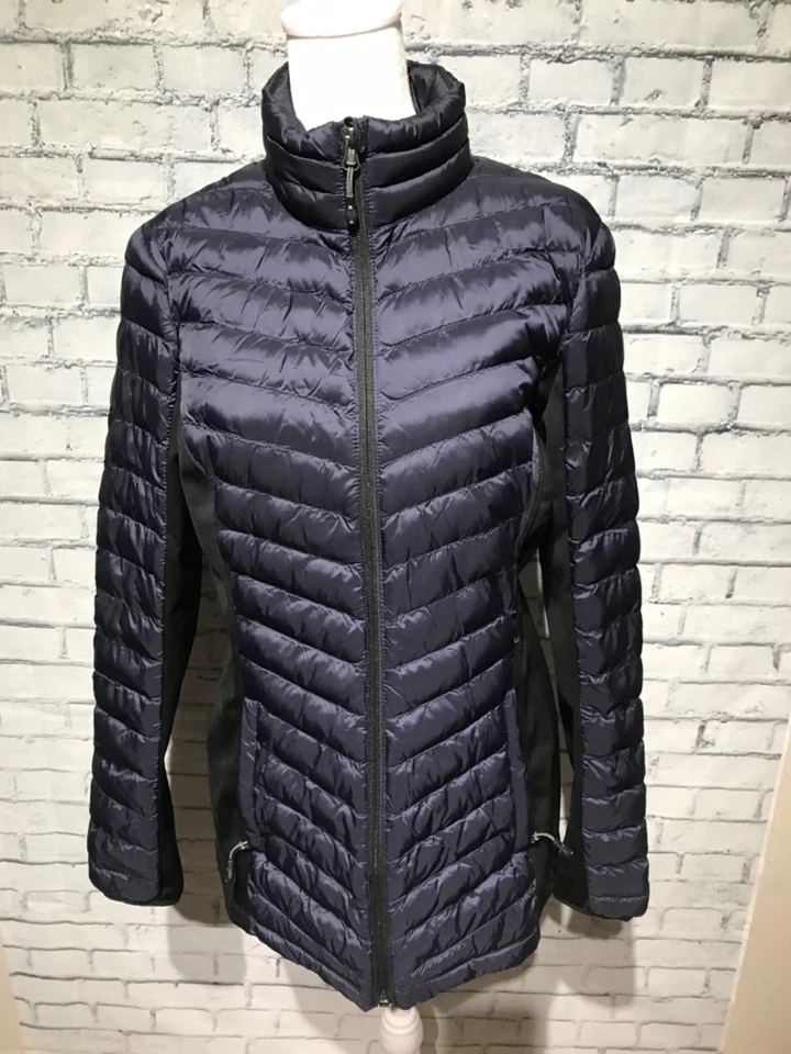 Chaqueta acolchada 32 Degrees Heat, L, negra manga larga, cremallera completa, bolsillos, invierno Foto 2 de 4