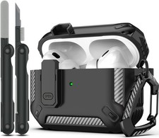 AirPods Pro Case Cover with Cleaner Kit, Military Hard Shell Protective Armor, B