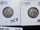 9 Circulated EF Lincoln Wheat Cents 1934 to 1958 — photo 4