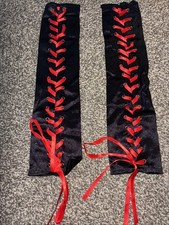 Women's Sexy Elbow Length Fingerless Lace Up Arm Warmer Long Lace Punk Gloves