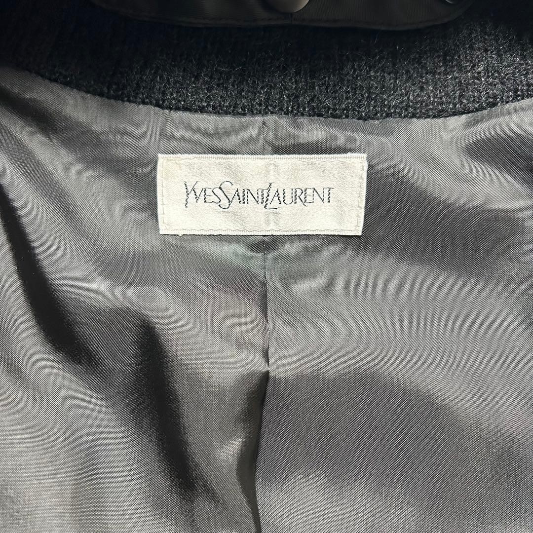 Yves Saint Laurent, fur coat, fox fur, mohair blend, black, size M, Good product thumbnail 20