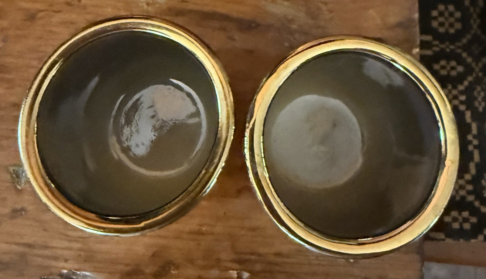 50 Caliber by Barbuzzo Shot Glasses Set of 2 The Wine Savant Gold Tone Color