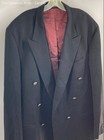 Marshall Field's Fiori Mens Black Wool Long Sleeve Double-Breasted Blazer Size L — photo 4