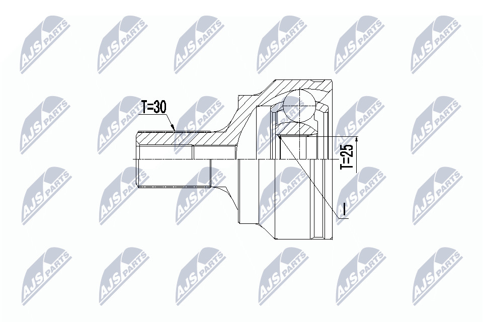 JOINT KIT DRIVE SHAFT NPZ-ME-021 FOR MERCEDES-BENZ C-CLASS/T-Model GLK-CLASS - Image 6