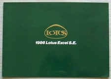 LOTUS EXCEL SE 1986 Sports Car Sales Brochure