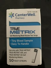 True Metrix Blood Glucose Test Strips, 50 Count, Exp 01-31-2027