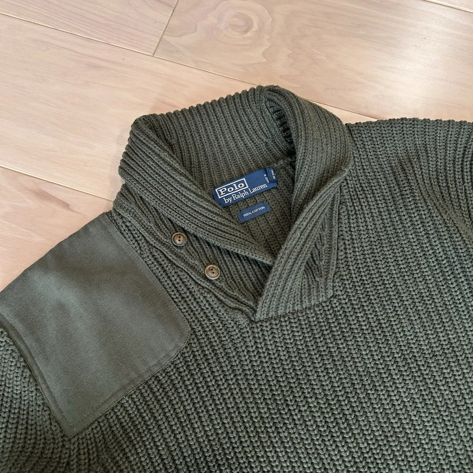 Polo Ralph Lauren Militar Chal Cuello Suéter Manga Larga Hombre’s XL Foto 4 de 4