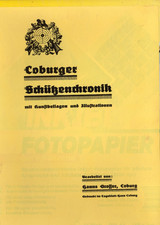 21 kronik strzeleckich Coburgerów ze sztucznymi ulotkami i ilustracjami H. Grosser