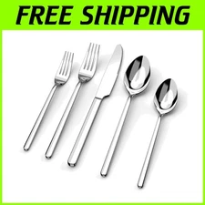 Mirror Polished Flatware Set for 8 - Dishwasher Safe