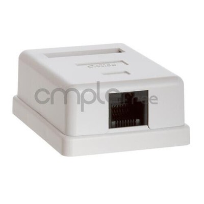 Single Hole Surface Mount Box Keystone Jack Cat5 Cat5e 1 Port NEW