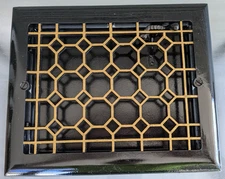 Antique Cast Iron Heating Grate Vent Register Fancy Victorian 8"x10" Restored