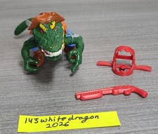 Vintage TMNT 1989 Leatherhead Action Figure Complete With Accessories Playmates
