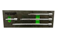 VIM Tools 4-Piece 3/8-Inch Drive Wobble Extension Set (WEX600)