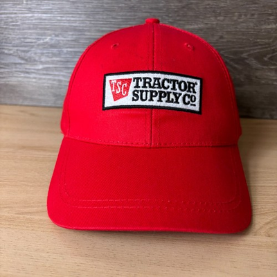 #ad #ad Tractor Supply Co Hat Cap Strap Back Red Farm Equipment Mens $9.85
