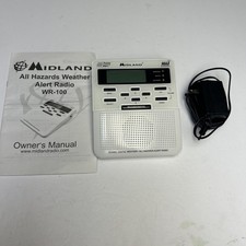 Midland WR-100 All Hazards Alert Weather Radio NOAA Storm Warning Tested WORKS