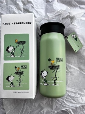 Starbucks PEANUTS 355ml Stainless Steel Bottle Green Tumbler Japan Not Released