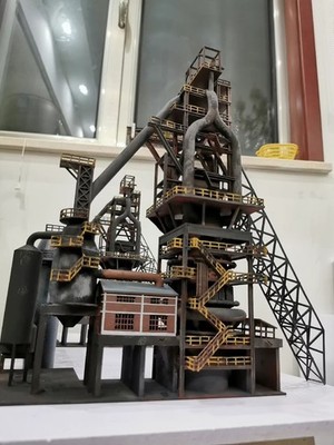 N Scale 1/160 Large Steel Plant Model Blast Furnace Model Building Model New