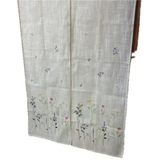 Embroidery Linen Noren Curtain 85x150cm Polyester Blend  Duty Paid or Reimbursed