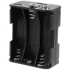 Side Spring 6 x 1.5 V AA Battery Holder Case Box Black C4G14606