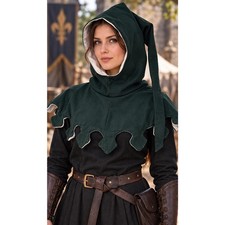 Medieval Knight Liripipe Hood With Bottom Design Cap Style Headwear FOR HELLOWEN