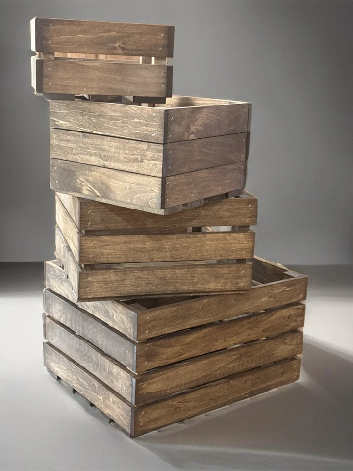 Handmade Rustic Nesting Wooden Crate Set – Perfect for weddings! - Image 2 of 4