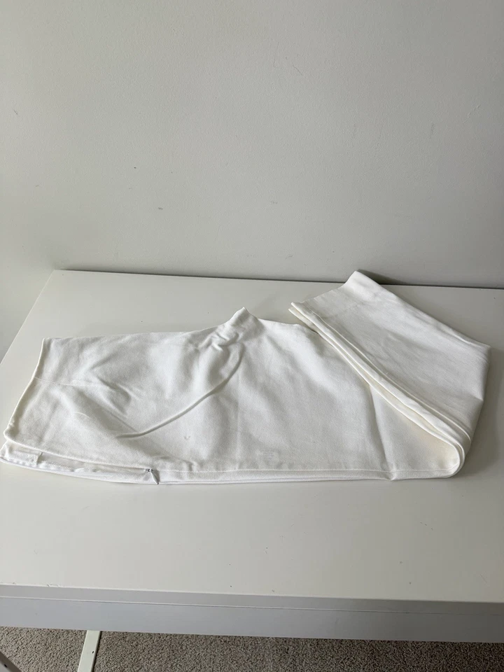 JENNE MAAG Blanco Algodón Elastizado Calzas Ajustadas Pantalones Pantalones Cortos Talla XP Foto 2 de 4