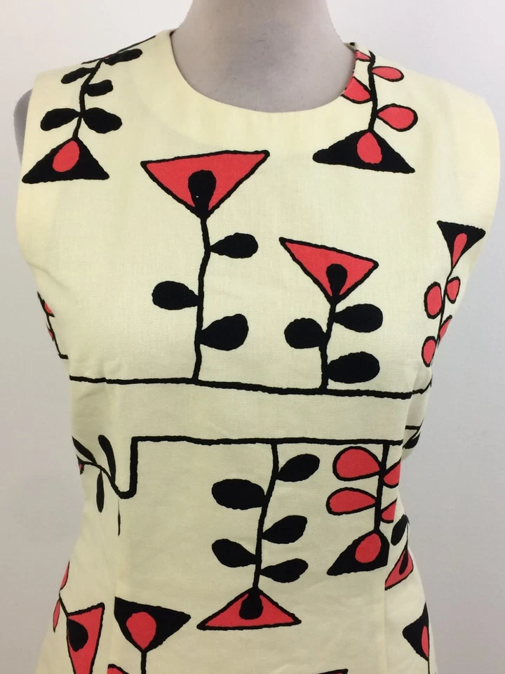 Marni Women's Dress Size M (Italian 42) Ecru Floral Sleeveless Midi New F1 - Image 2 of 4