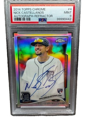2014 Topps Chrome - Nick Castellanos #4 Image Variation Autograph Rookie PSA 9