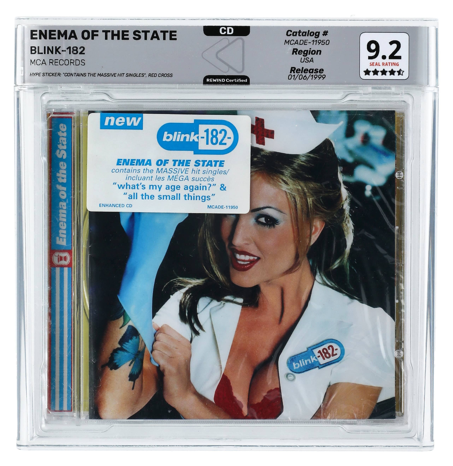 SEALED, Blink-182 – Enema Of The State, CD, Hype Sticker, Rewind [9.2], US, 1999