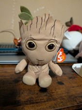 New Groot Beanie Babies Marvel 7" Sitting Groot Stuffed Toy