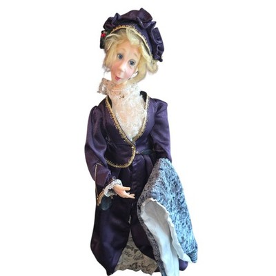 Jacqueline Kent JKC 2004 Victorian Caroler Doll Purple Velvet Coat With Box COA