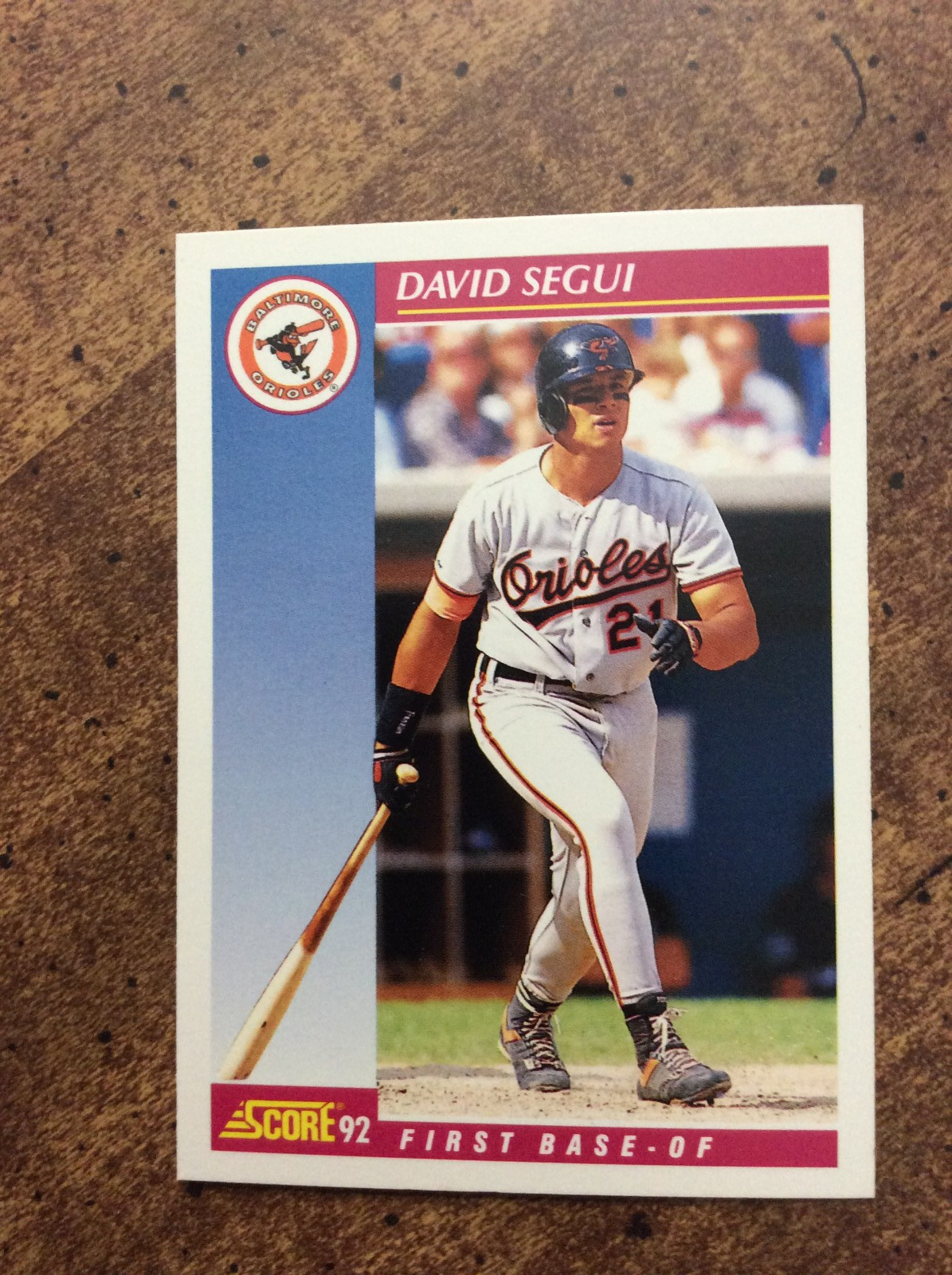 1992 Score #554 David Segui, Orioles    nm  ib