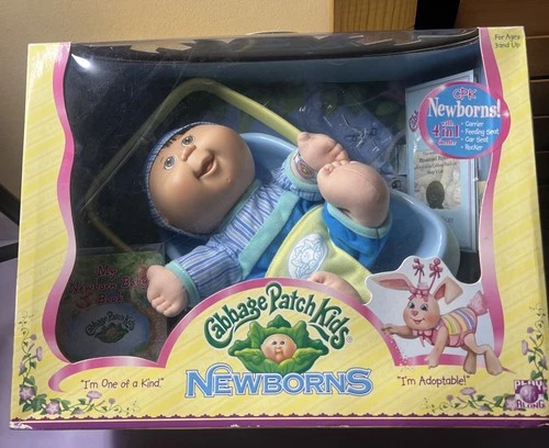 Cabbage Patch Kids Newborns Baby Doll Brown Hair Hazel Eyes 2006 Play Along New!