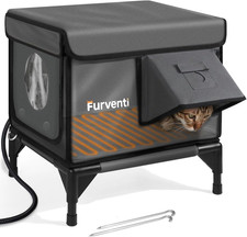 Heated Outdoor Cat House - Insulated Weatherproof Shelter for Stray Cats