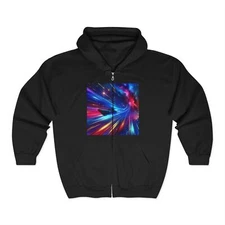 Cosmic Vibes Hooded Sweatshirt - Perfect for Astronomers, Gamers, and Sci-Fi