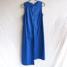 Solid Royal Blue Womens Dress Blue M Unique Wrap look Split Tyler Boe Excellent