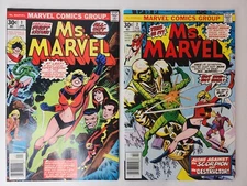 Marvel Comics MS. MARVEL #1 & #2 1977 Origin Story Vintage Marvel Comics Group