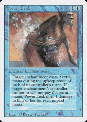 MTG Power Leak x4 Revised Edition Common LP Playset