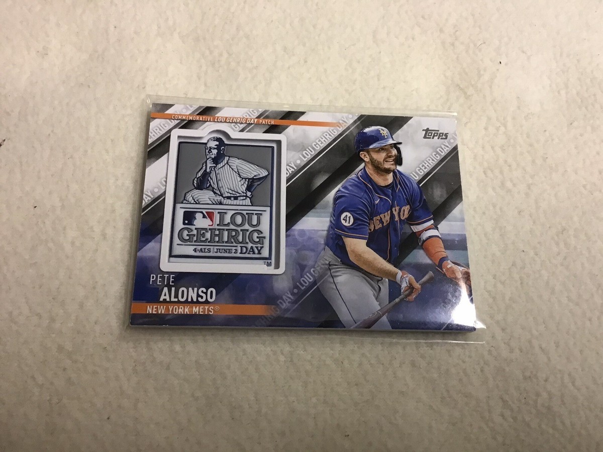 2022 Topps Pete Alonso #SEP-PA Lou Gehrig Day Commemorative Patch 
