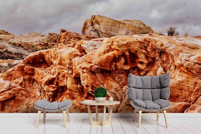 3D Landscape Cloud Sky Stone Self-adhesive Removable Wallpaper Murals Wall