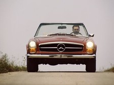 Cars light roadster mercedes Desk Mat Stitched