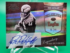 PETE RETZLAFF EAGLES 2010 Playoff Contenders Legendary Autograph #6 Pistol Pete