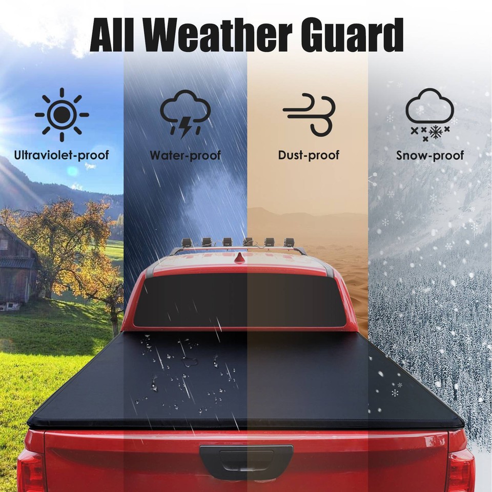 6.5FT Roll Up Truck Bed Soft Tonneau Cover For 200713 Toyota Tundra