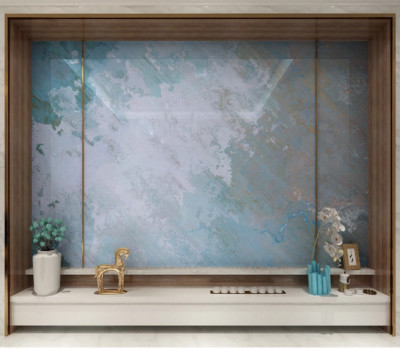 3D Retro Blue ZHUA42297 Wallpaper Wall Murals Removable Self-adhesive Ann