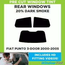 For Fiat Punto 3-door Hatchback 2000-05 Pre Cut Window Tint Kit 20% Dark Rear