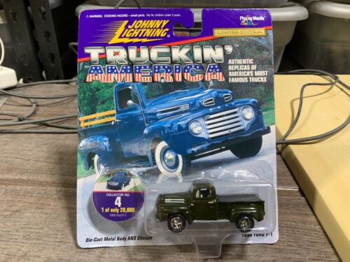 Johnny Lightning TRUCKIN' AMERICA 1950 FORD F-1 GREEN 4 PICKUP TRUCK - 第 1/1 張圖片