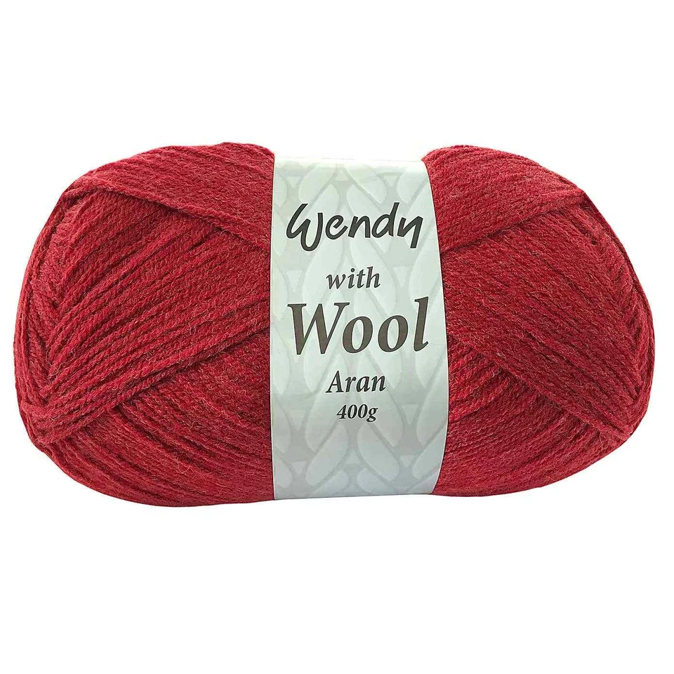 NEW Wendy with Wool Aran 400g 25% Wool Knitting Yarn - Choice Of Colours
