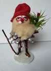 Vintage German Germany Pinecone Body Hiker Trekker Santa Figure Handmade Mica