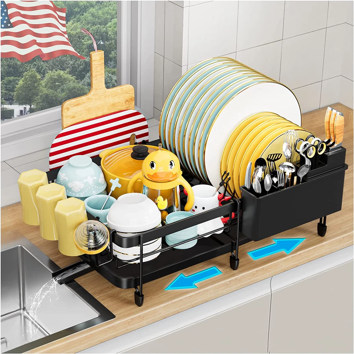 Dish Drying Rack- Space-Saving Dish Rack, Dish Racks for Kitchen