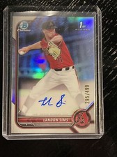 2022 Bowman Draft Base Auto Refractor #CDA-LSS Landon Sims /499